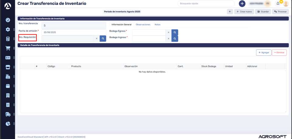 Transferencia de Inventario